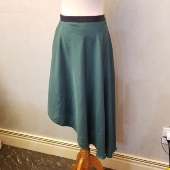 Alice Moon Blue and Green high low skirt size S (53) - Picture 3 of 7